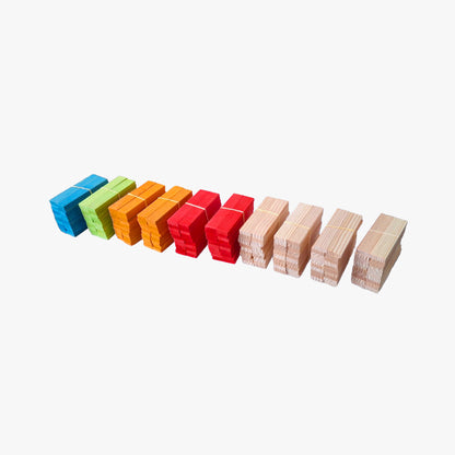 Bunte Holzbausteine von Jeujura Tecap Color aus hochwertigem Holz