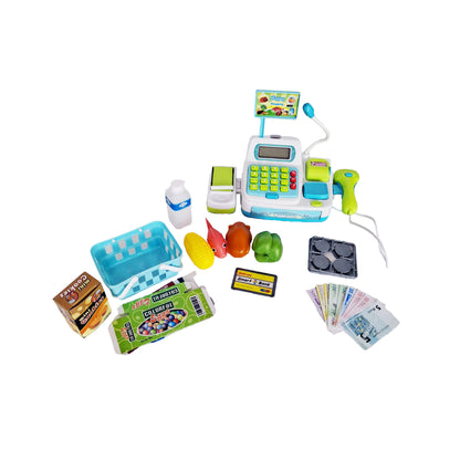 BUYGER Kinder Registrierkasse mit Zubehör und Spielgeld
