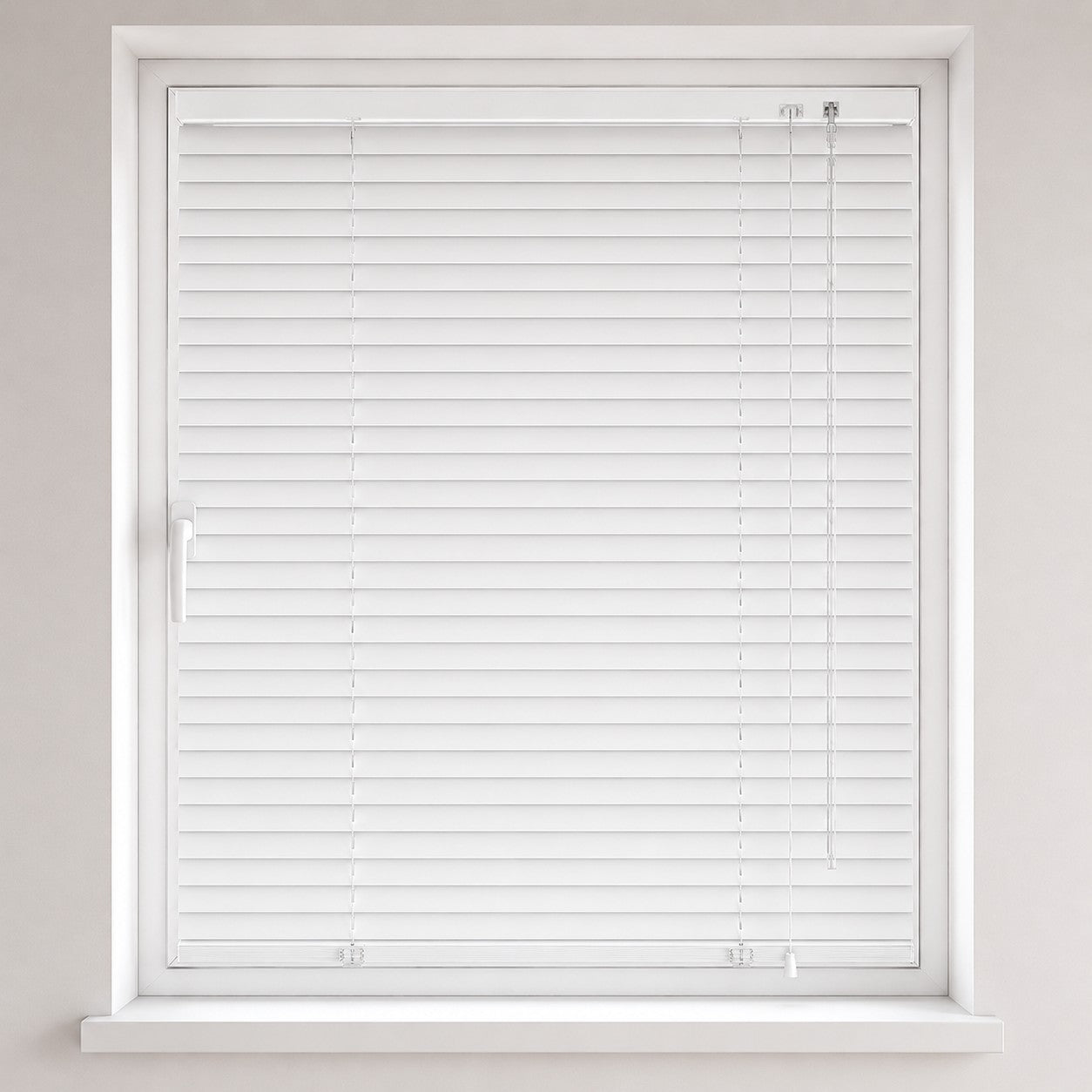 Aluminium-Jalousie mit Klemmträgern für Fenster 100 x 130 cm