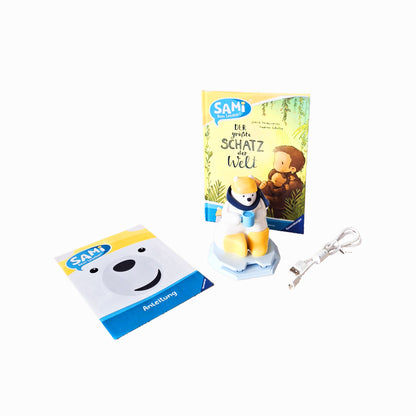 Ravensburger SAMi Lesebär Starter-Set mit dem Buch Der größte Schatz der Welt
