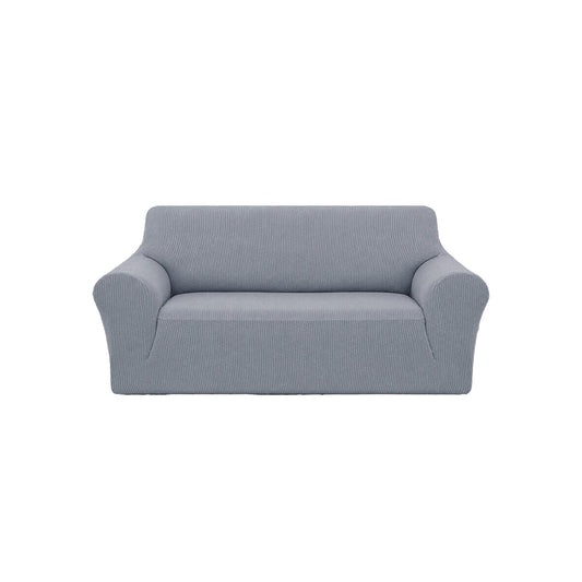 Deconovo Sofaüberzug 180x230 cm auf grauem 3-Sitzer Sofa