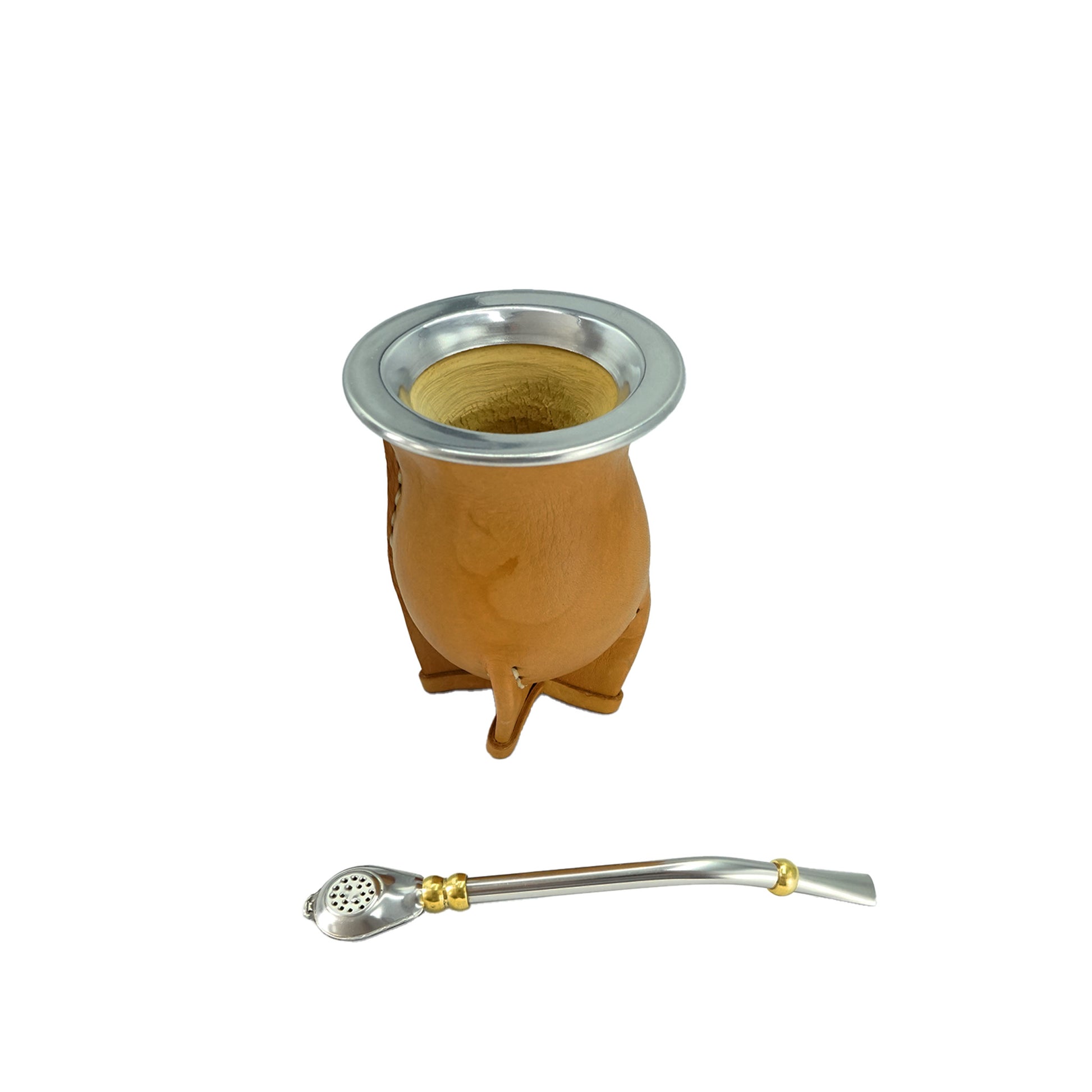 Handgefertigter Yerba Mate Kürbis Becher
