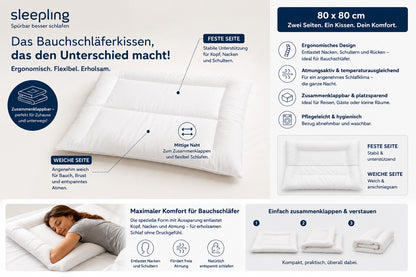 sleepling Nackenstützkissen mit Lücosoft Füllung und ergonomischem Aufbau