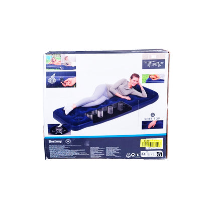 Bestway Luftbett blau als Gästebett im Innenraum