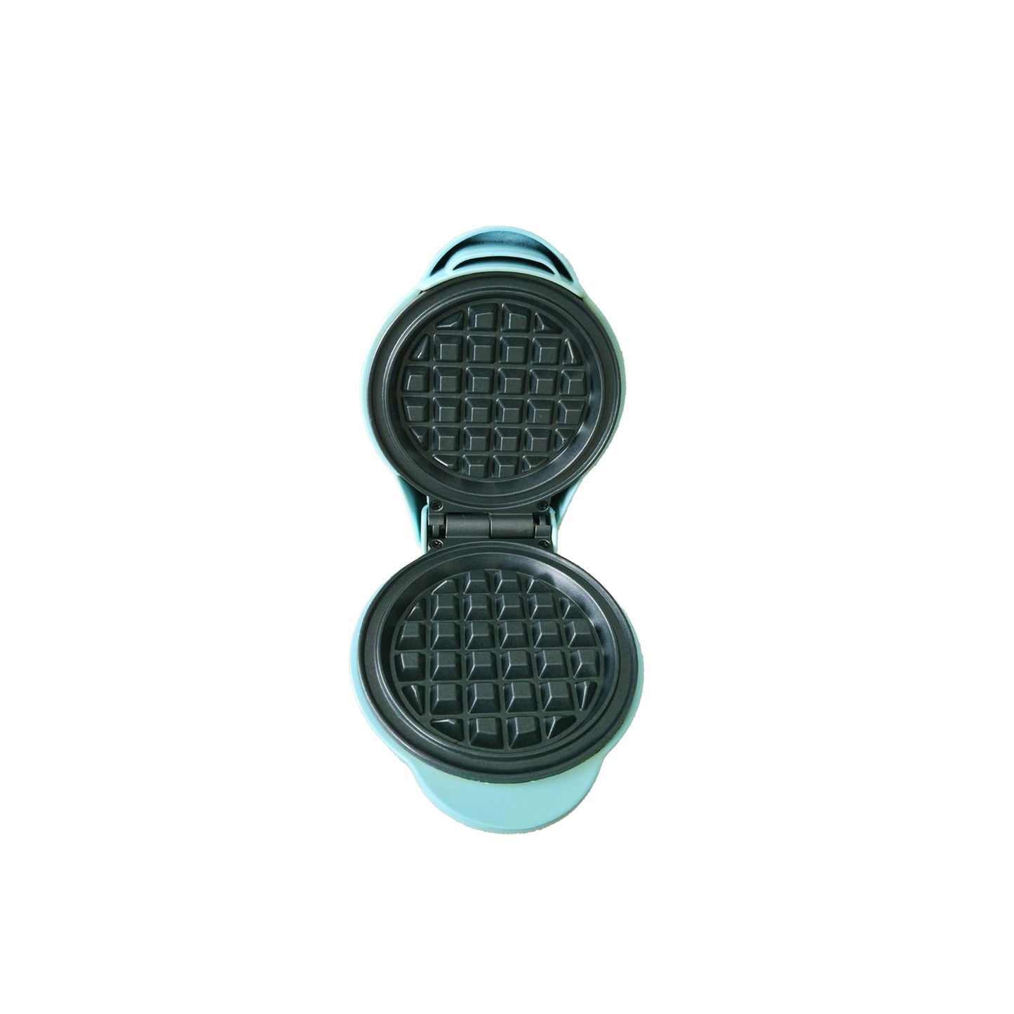 Kompaktes mintfarbenes Mini-Waffeleisen mit Antihaftbeschichtung