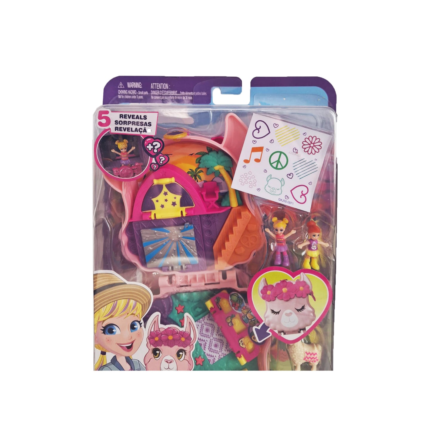 Polly Pocket GKJ50 Lama Musikparty mit Mini Figuren