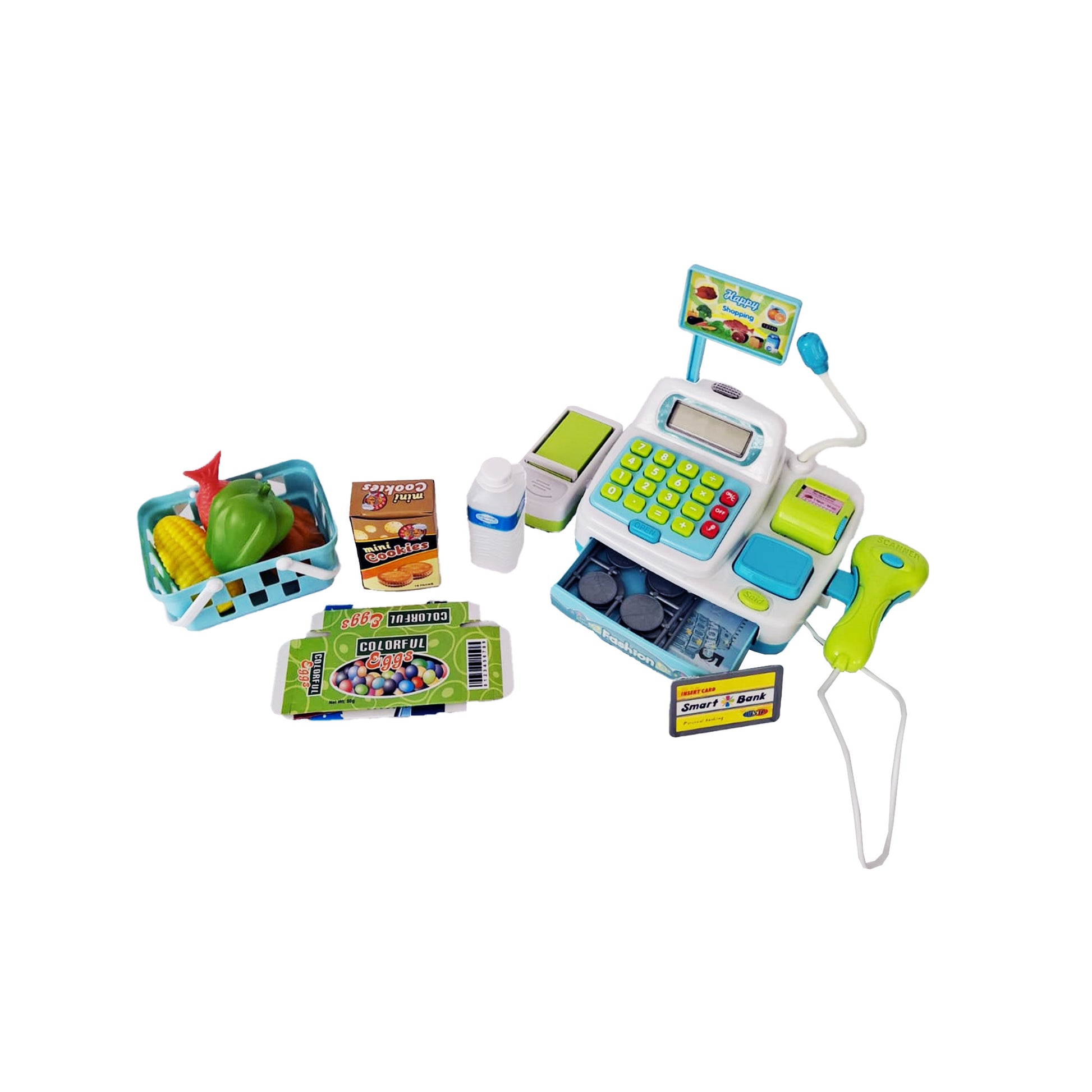 Spielkasse für Kinder mit Scanner und Kartenlesegerät