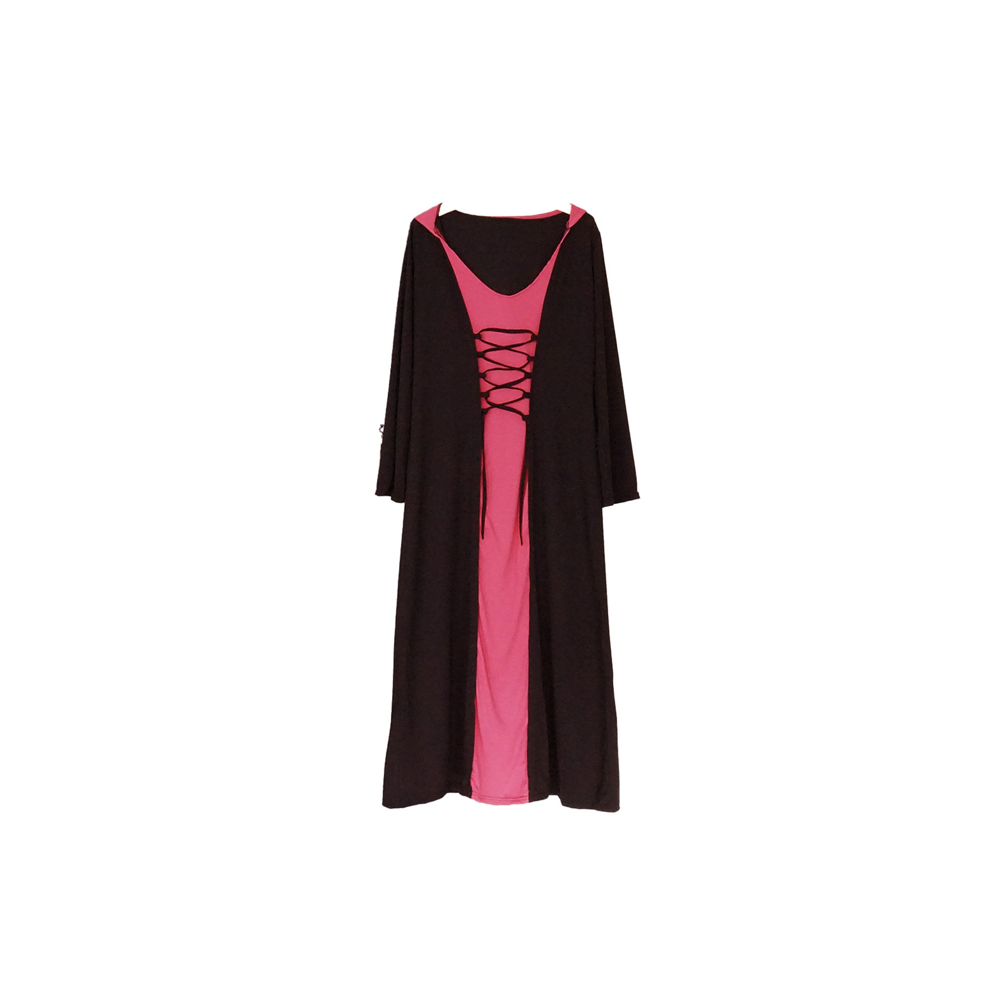 Mittelalterkleid, schwarz-rosa