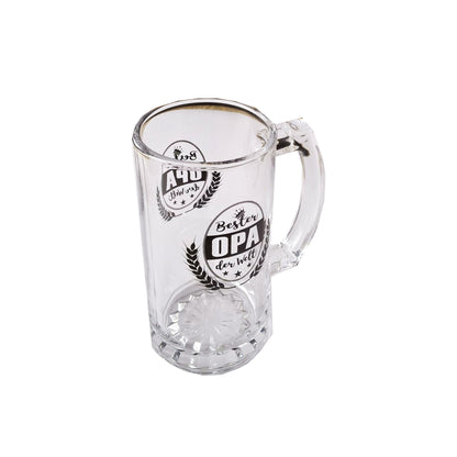 Aufdruck „Bester Opa der Welt“ auf Bierkrug
