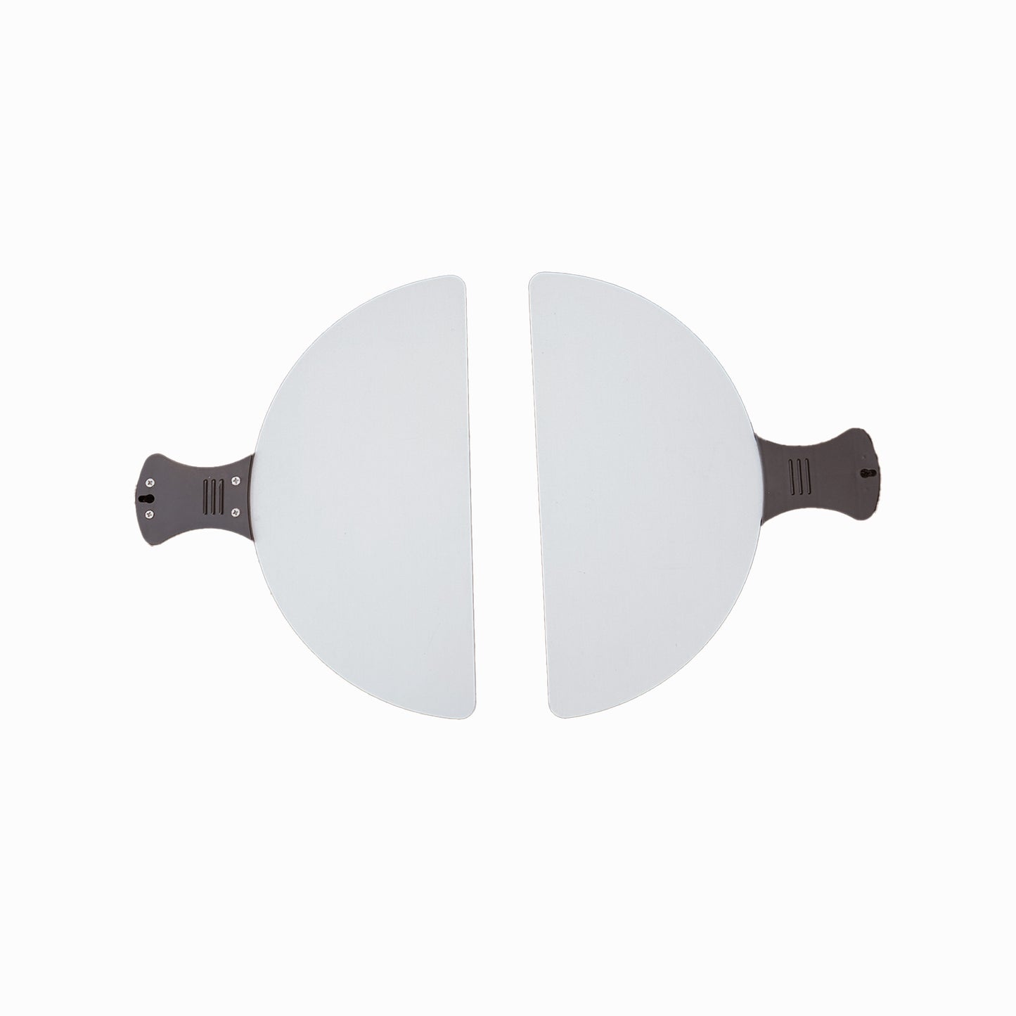 2 halbrunde Pizzaschaufeln aus Aluminium für Pizzaöfen