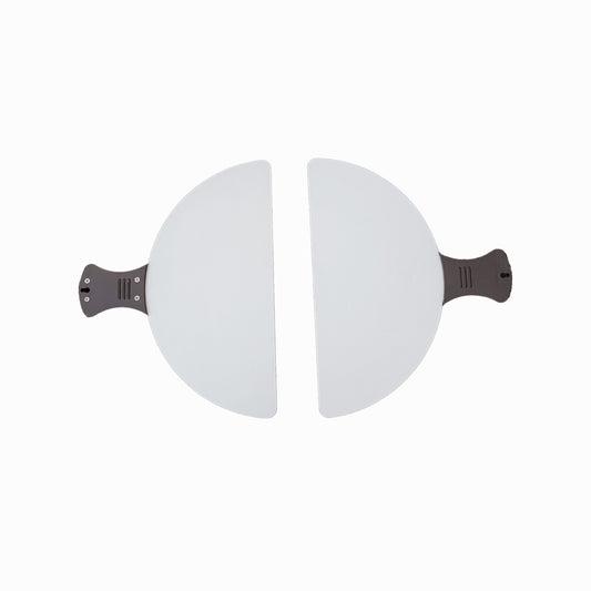 2 halbrunde Pizzaschaufeln aus Aluminium für Pizzaöfen