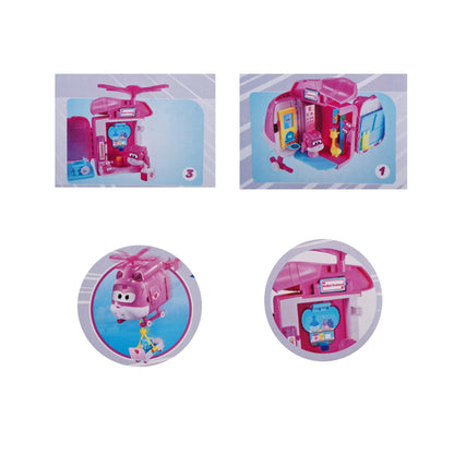 Kinder spielen mit dem Super Wings Dizzy Helicopter Spielset