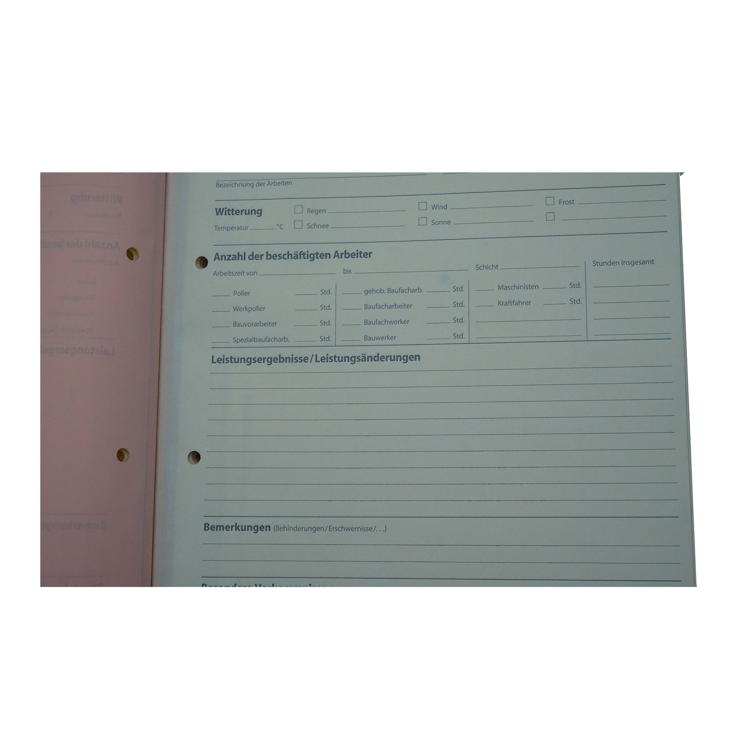 SIGEL Bautagebuch A4