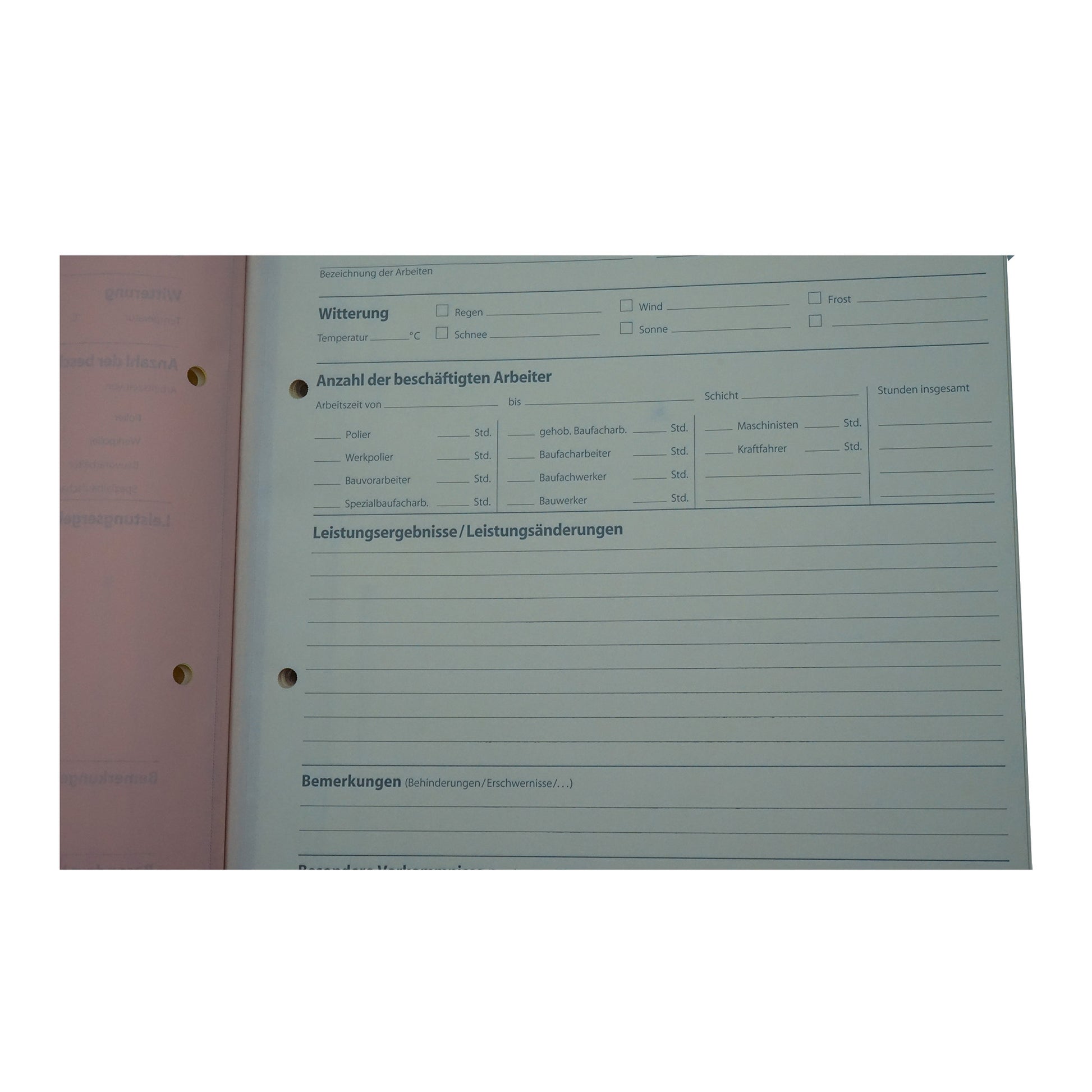 SIGEL Bautagebuch A4