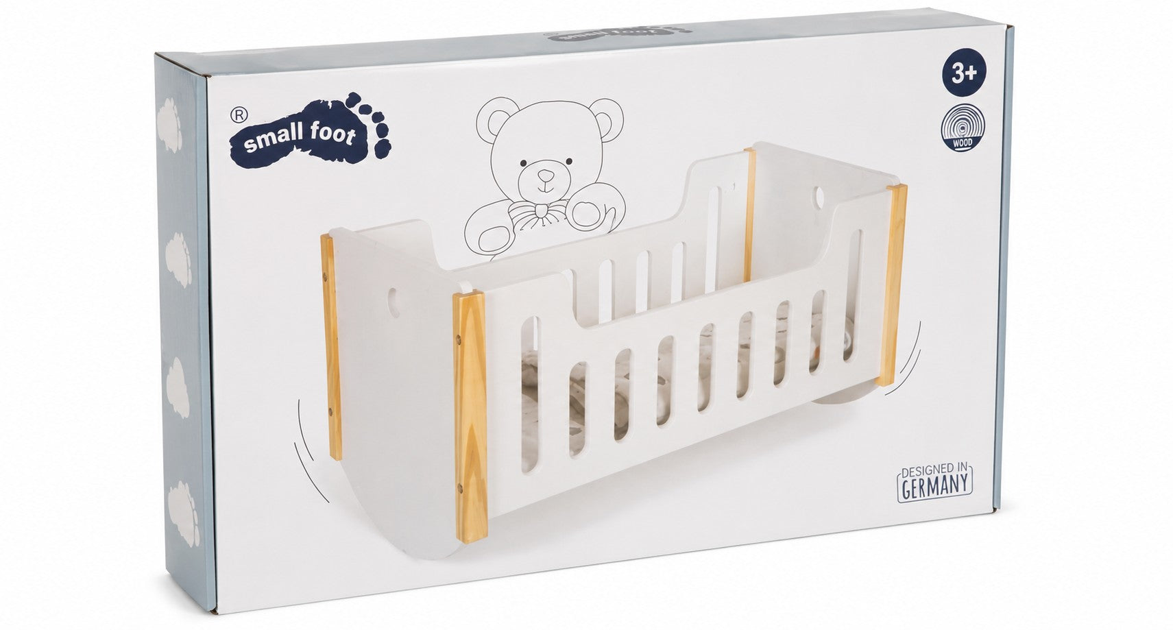 Small Foot 12660 Puppenwiege aus Holz in Verpackung