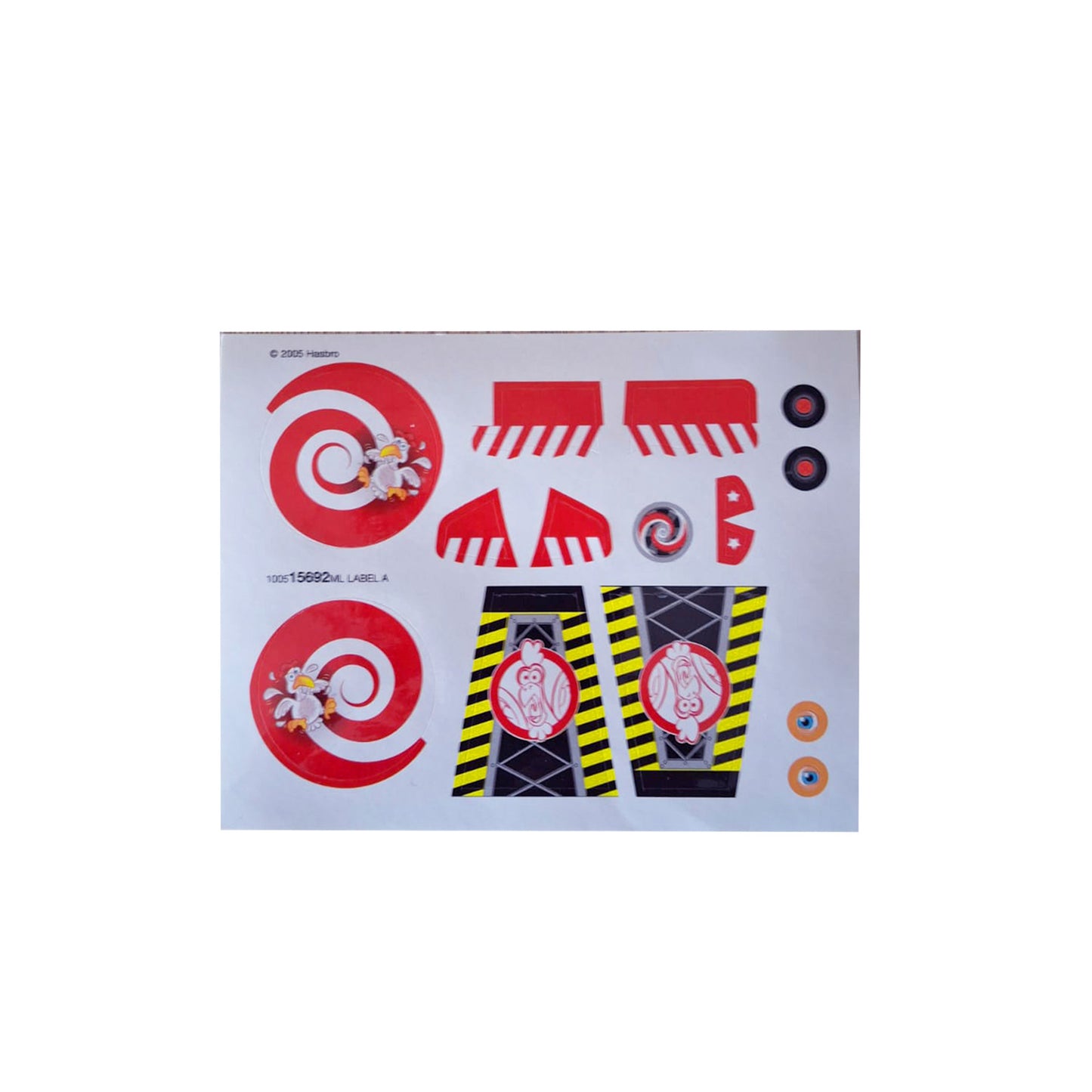 Ersatzteil  für Hasbro Looping Louie - Stickerbogen, klein