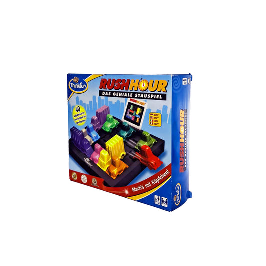 ThinkFun 76301 Rush Hour Logikspiel mit Spielbrett und Fahrzeugen