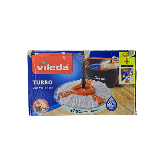 Vileda Turbo EasyWring und Clean Set mit Wischmopp und Eimer