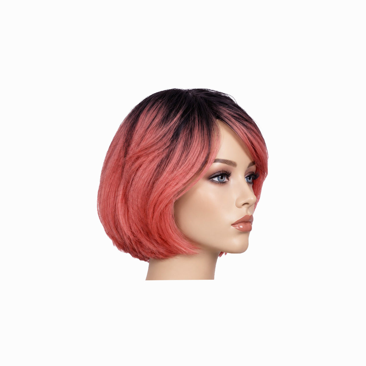 Wig Kurzhaar Perücke schwarz-rosa